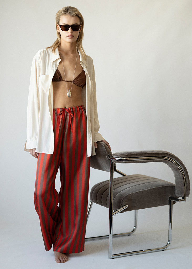 The Poolside Trouser ~ Orange / Brown